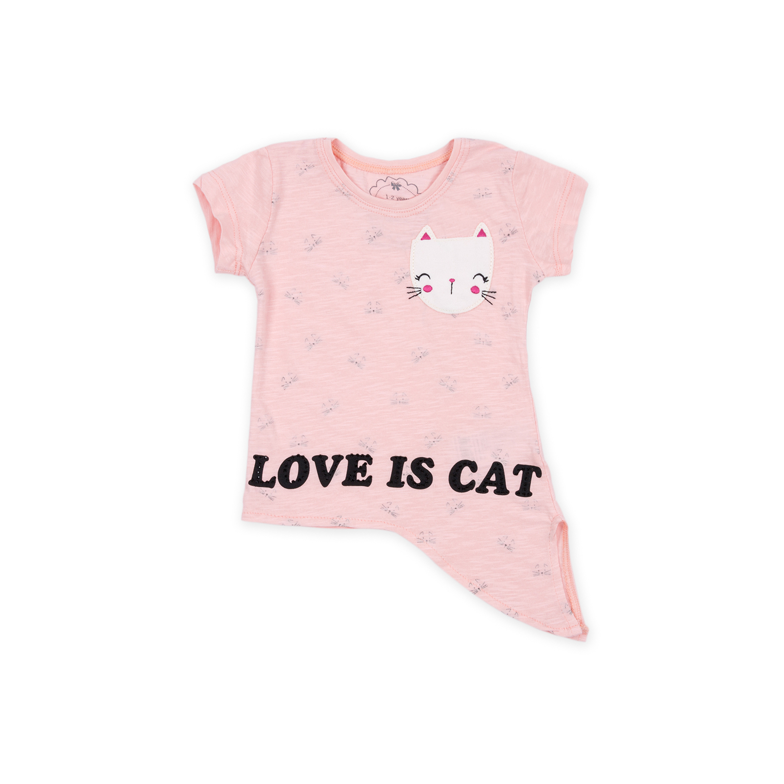 Футболка дитяча Haknur "Love is cat" (5754-92G-peach)