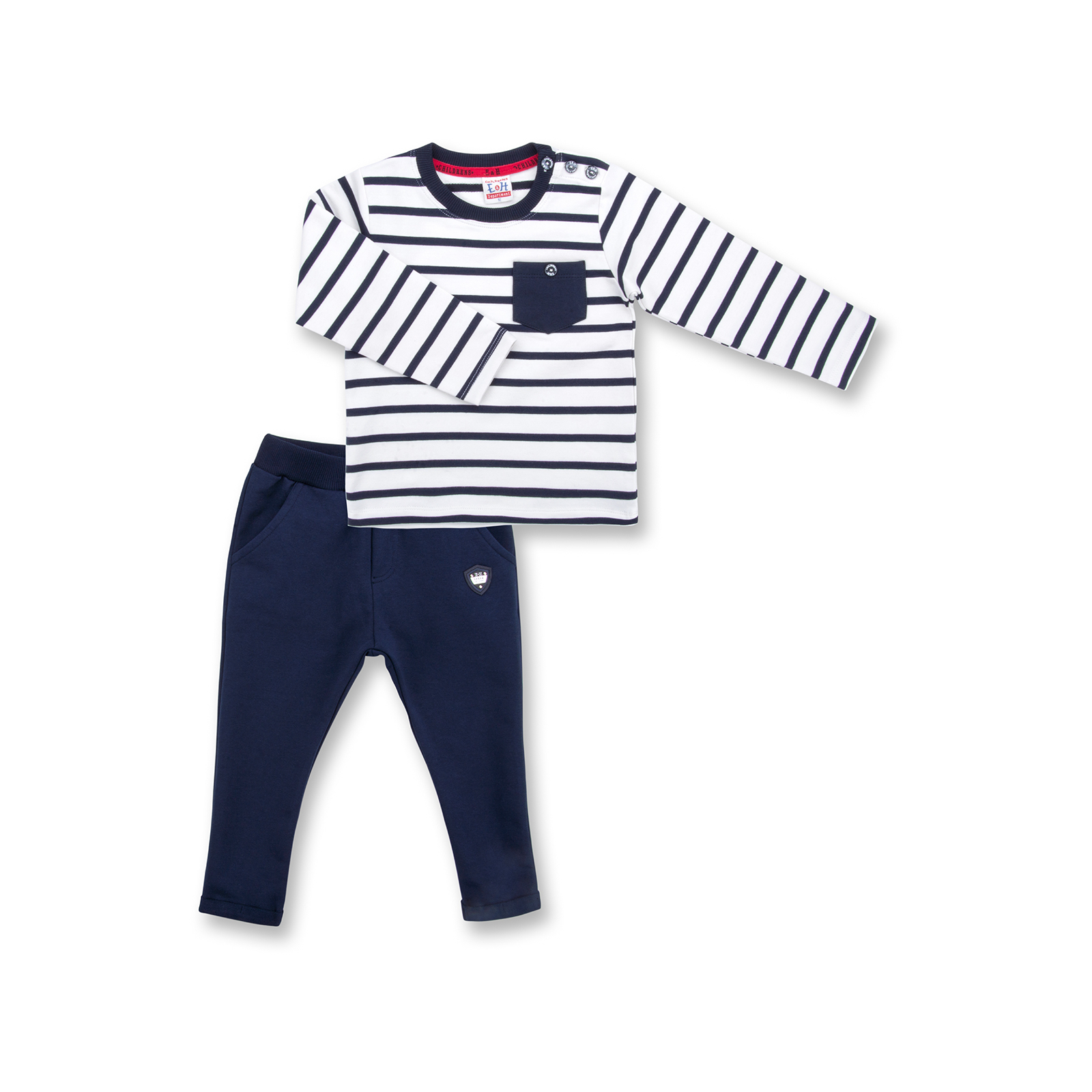 Набор детской одежды E&H в полосочку и с карманчиком (8999-68B-blue)
