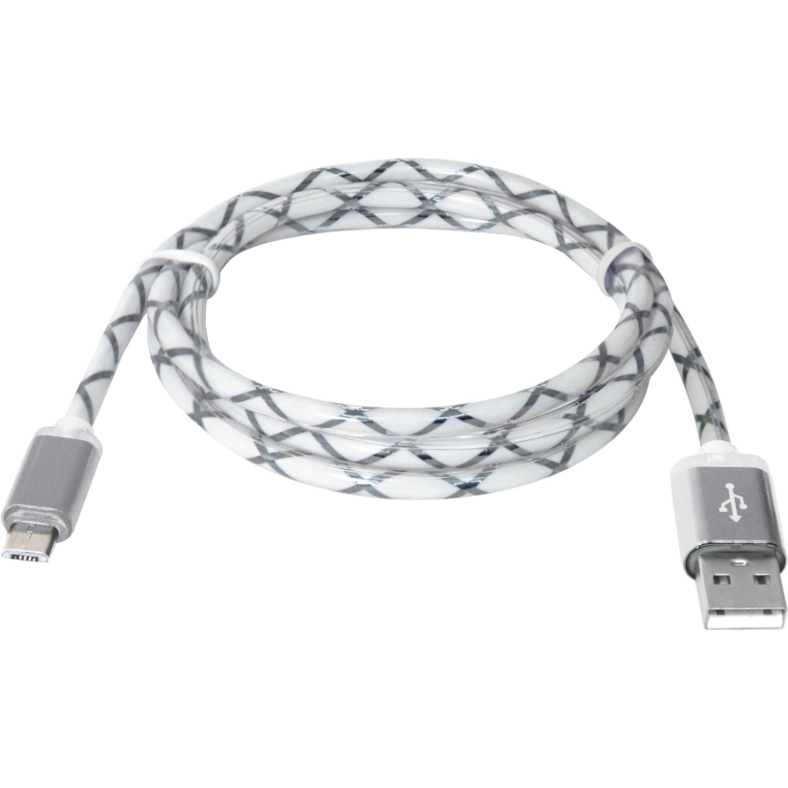 Дата кабель USB08-03LT USB - Micro USB, GrayLED backlight, 1m Defender (87554) зображення 2