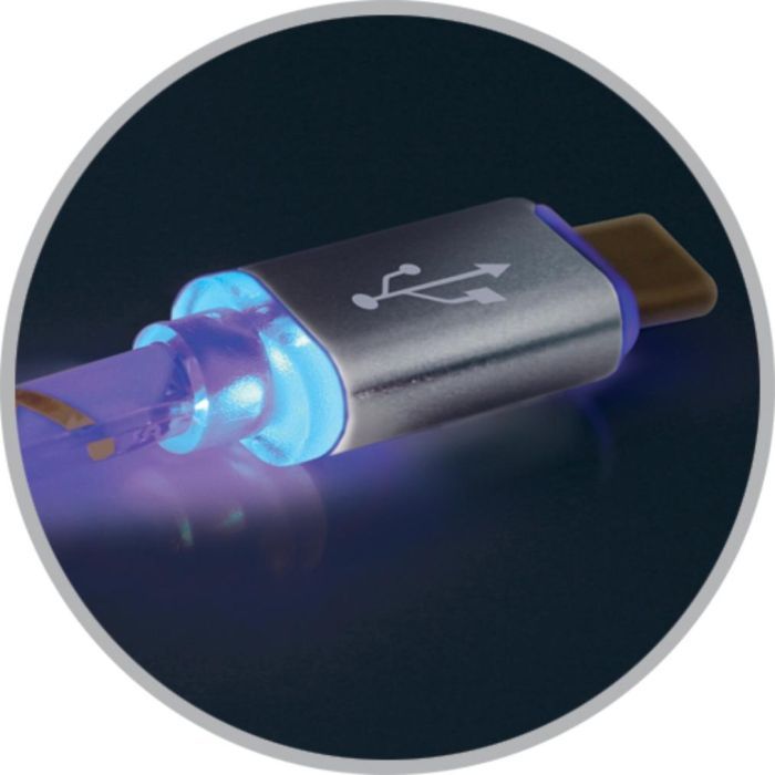 Дата кабель USB08-03LT USB - Micro USB, RedLED backlight, 1m Defender (87556) изображение 4