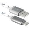 Дата кабель USB08-03LT USB - Micro USB, GrayLED backlight, 1m Defender (87554)
