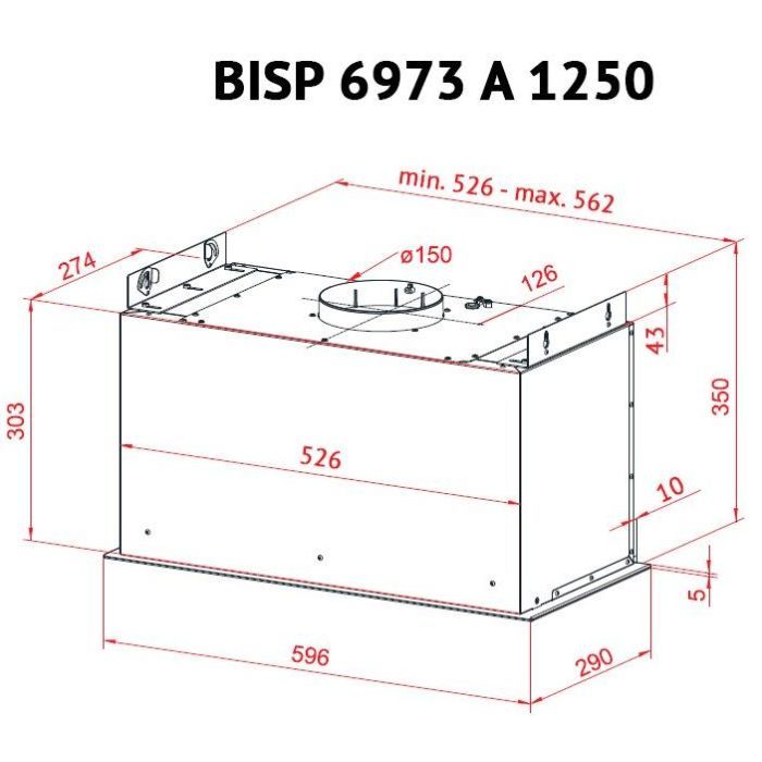 Витяжка кухонна Perfelli BISP 6973 A 1250 GF LED Strip зображення 7