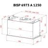 Витяжка кухонна Perfelli BISP 6973 A 1250 GF LED Strip зображення 7