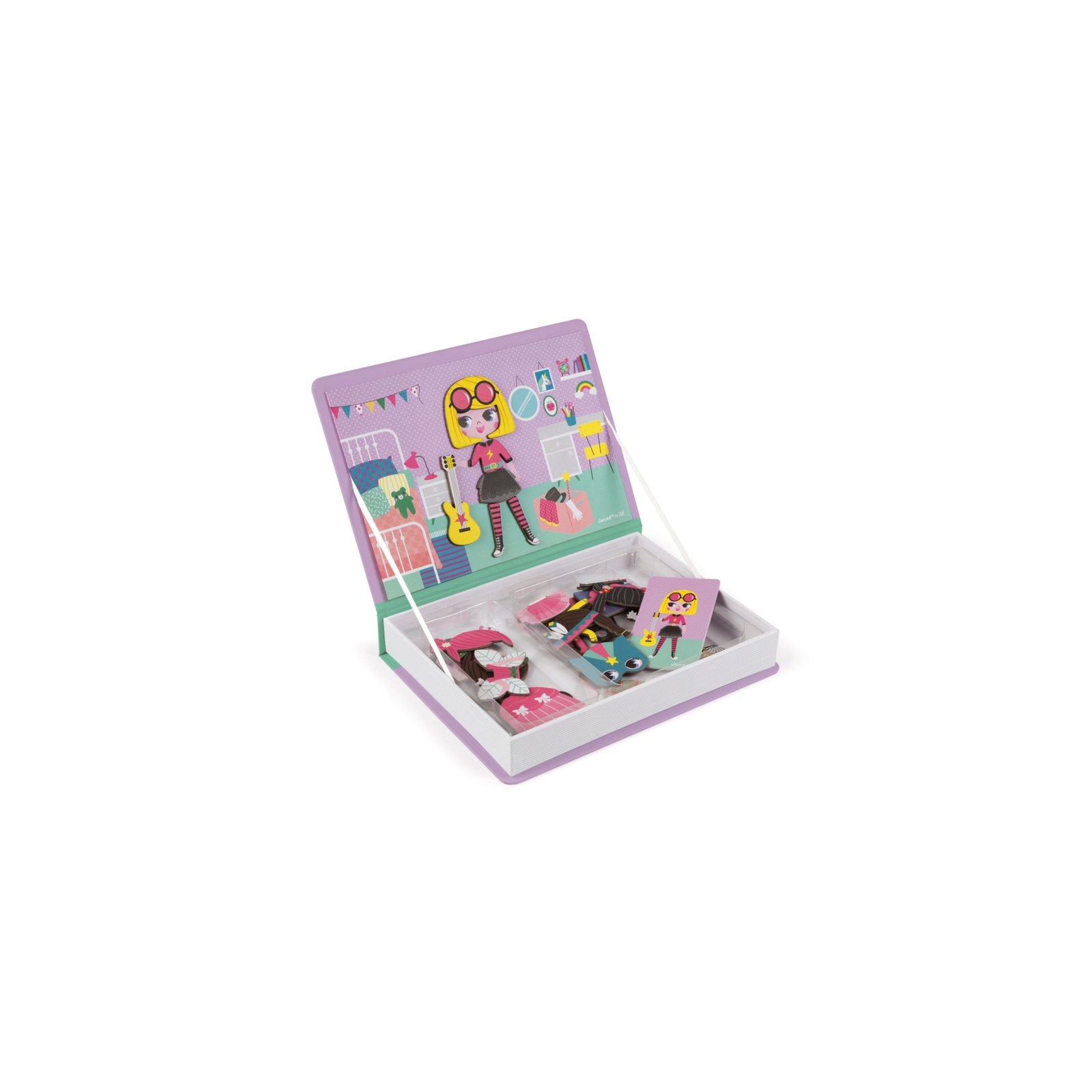 Развивающая игрушка Janod Магнитная книга Наряды для девочки (J02718) изображение 2