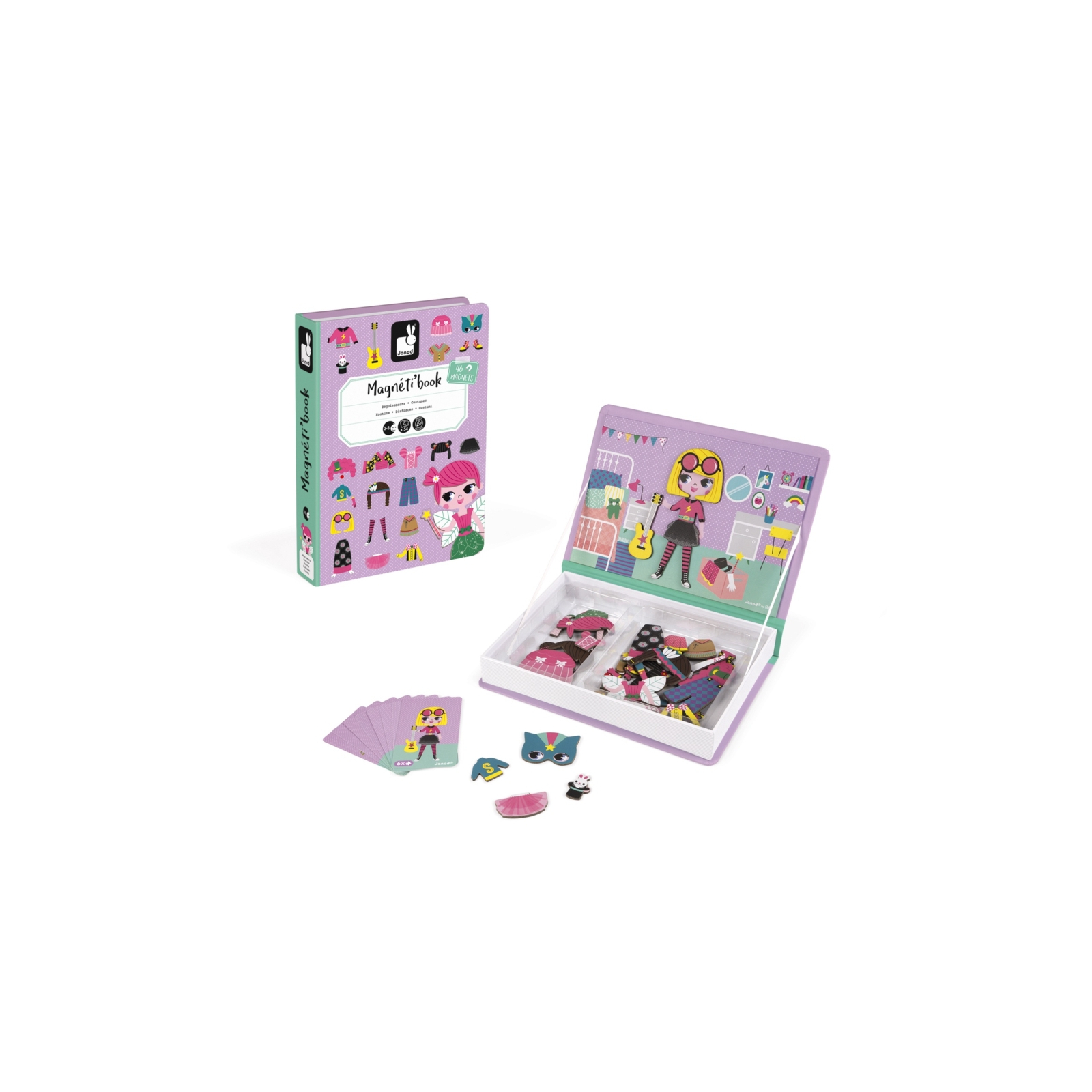 Развивающая игрушка Janod Магнитная книга Наряды для девочки (J02718) изображение 5