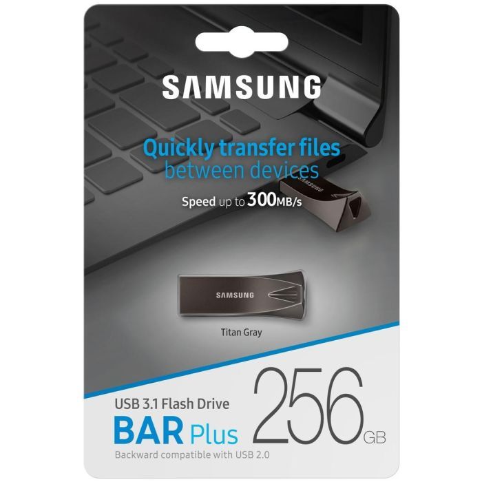 USB флеш накопитель Samsung 128GB Bar Plus Black USB 3.1 (MUF-128BE4/APC) изображение 7