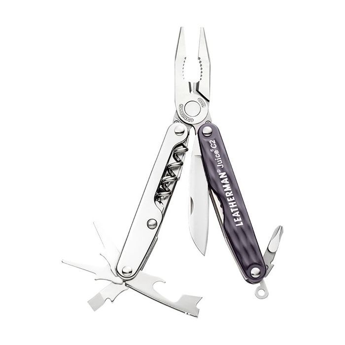 Мультитул Leatherman Juice C2- Granite Gray, кож.чехол, подар. коробка (831981)