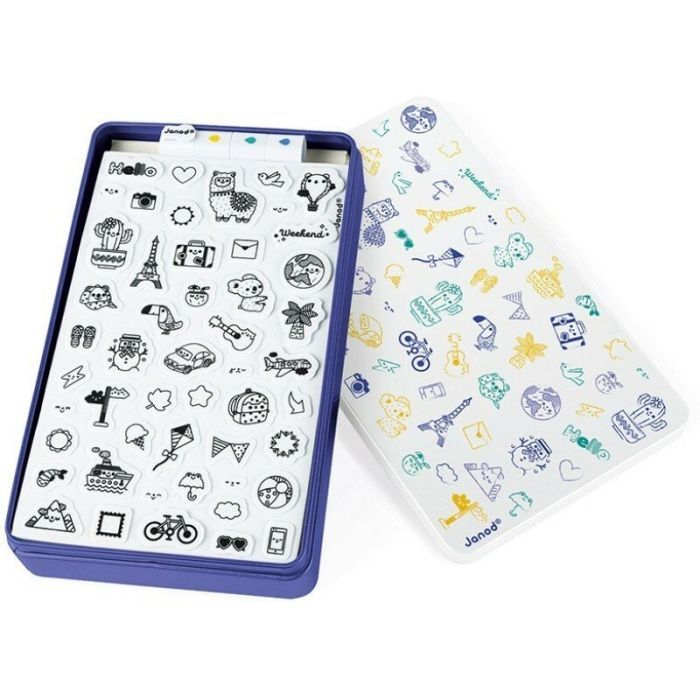 Набор для творчества Janod Штампы Мир 50 шт. (J07800) изображение 3