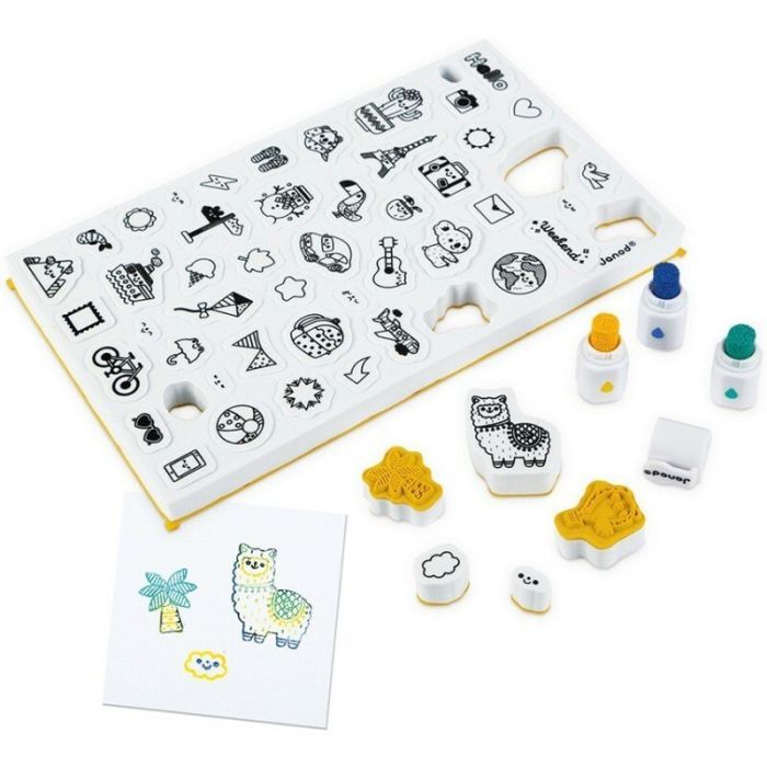 Набор для творчества Janod Штампы Мир 50 шт. (J07800) изображение 5
