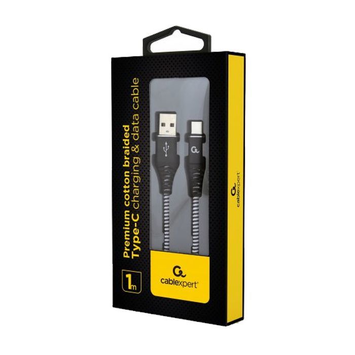 Дата кабель USB 2.0 AM to Type-C 1.0m Cablexpert (CC-USB2B-AMCM-1M-BW) изображение 2
