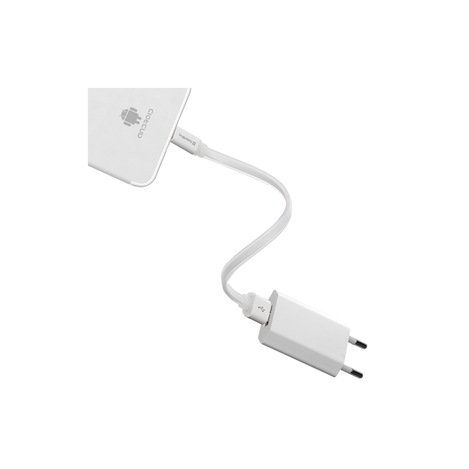 Дата кабель USB 2.0 AM to Micro 5P 0.25m white ColorWay (CW-CBUM-MUM25W) зображення 5