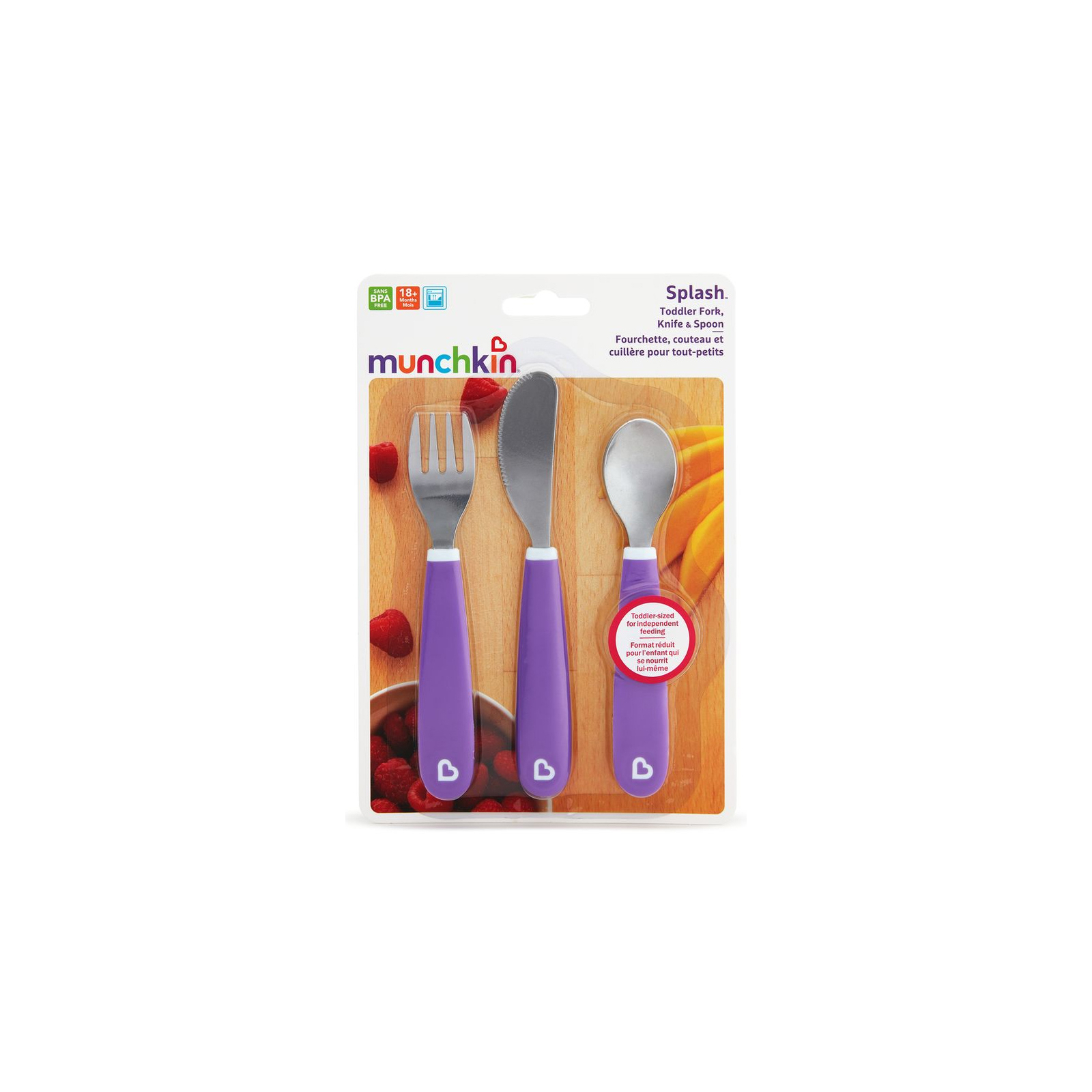 Набор детской посуды Munchkin Splash из нержавеющей стали 3 предмета Фиолетовый (012110.04) изображение 2