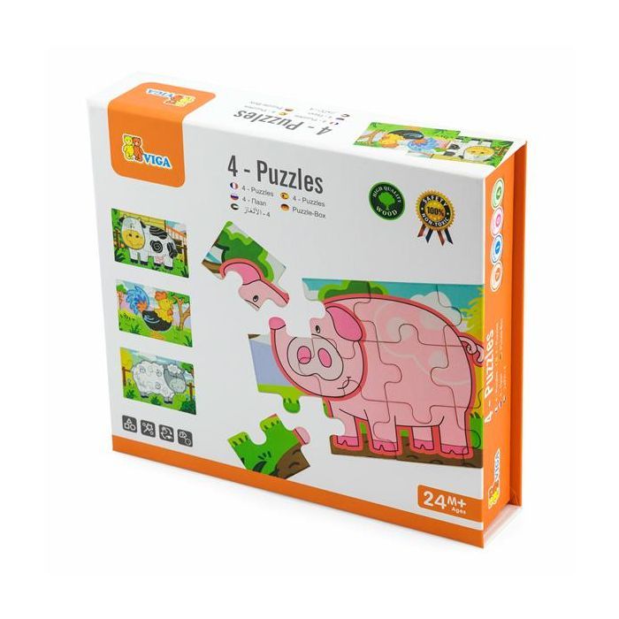 Пазл Viga Toys Ферма, 48 элементов (50069) изображение 2
