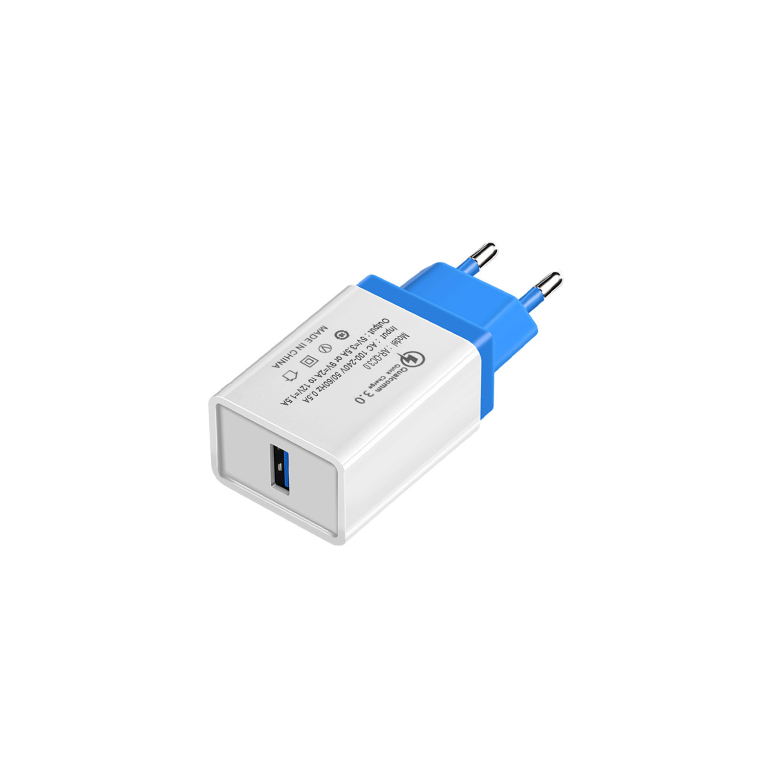 Зарядний пристрій XoKo QC-100 1 USB, Qualcom 3.0, 3.5A Blue (QC-100-BL)