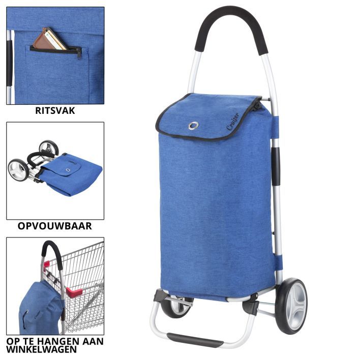 Сумка-тележка ShoppingCruiser Foldable 40 л Blue (928362) изображение 5
