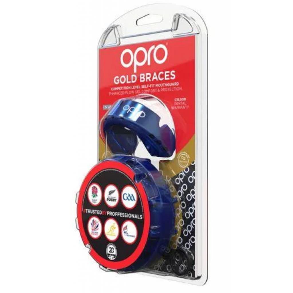 Капа Opro Self-fit GEN4 Gold Braces Prl Blue/Pearl (art_002227006) изображение 3