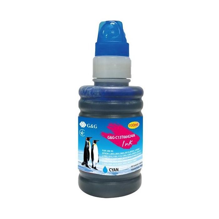 Чорнило G&G Epson L100/L200 cyan, контейнер 100мл (G&G-C13T66424A)