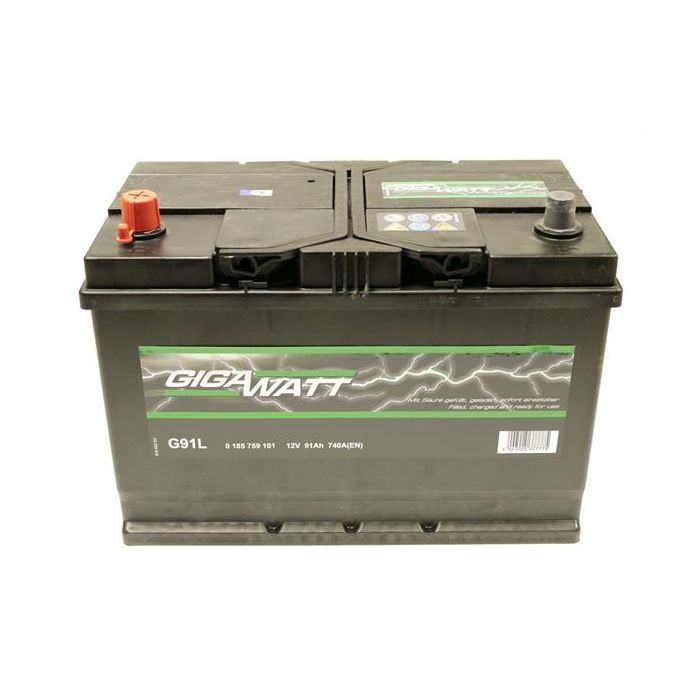 Аккумулятор автомобильный GigaWatt 91А (0185759101)