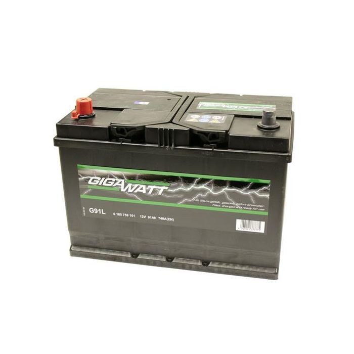 Аккумулятор автомобильный GigaWatt 91А (0185759101) изображение 2