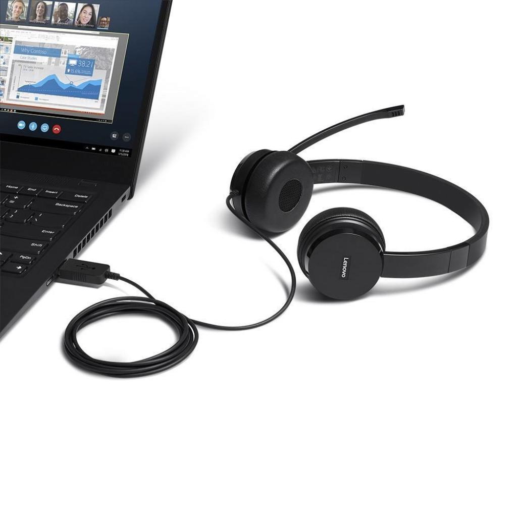 Навушники Lenovo 100 Stereo USB Headset (4XD0X88524) зображення 3
