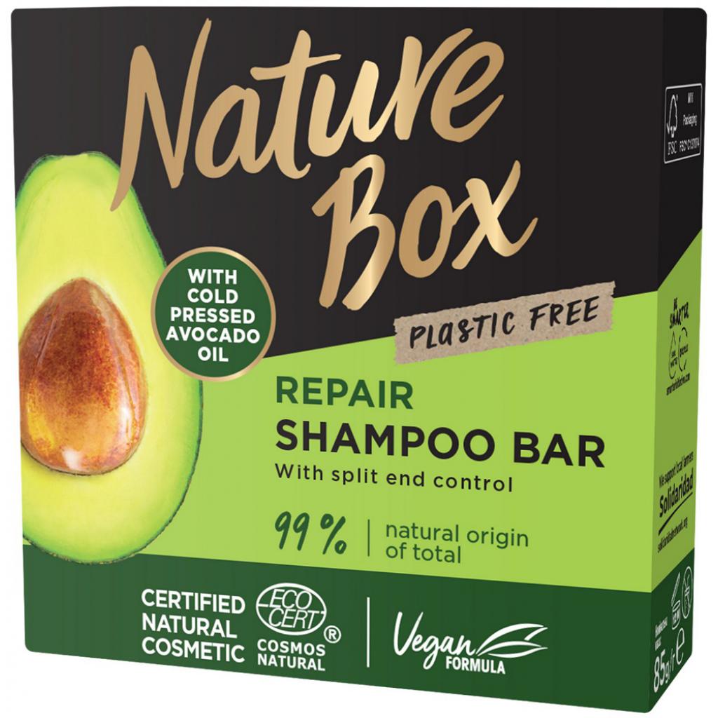 Твердий шампунь Nature Box Для відновлення волосся з Олією Авокадо 85 г (90443046) зображення 2