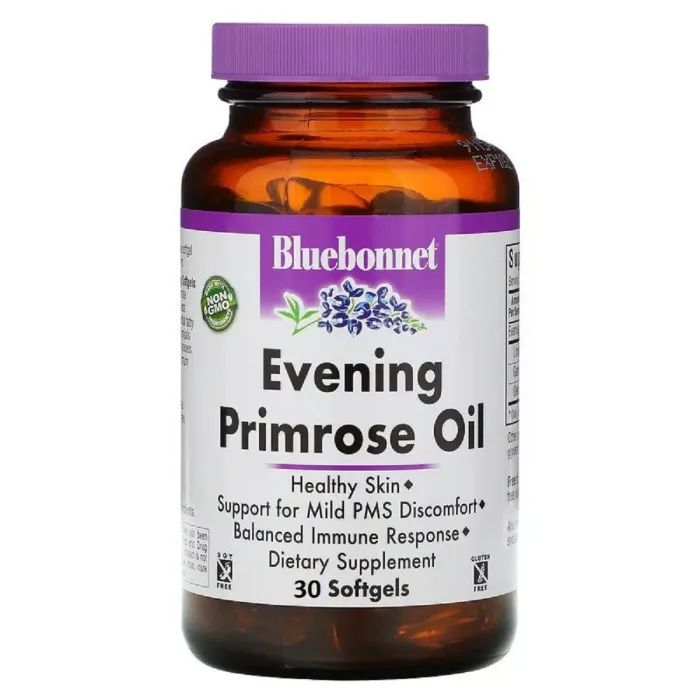 Трави Bluebonnet Nutrition Масло Примули Вечірньої 1300мг, 30 желатинових капсул (BLB0920)