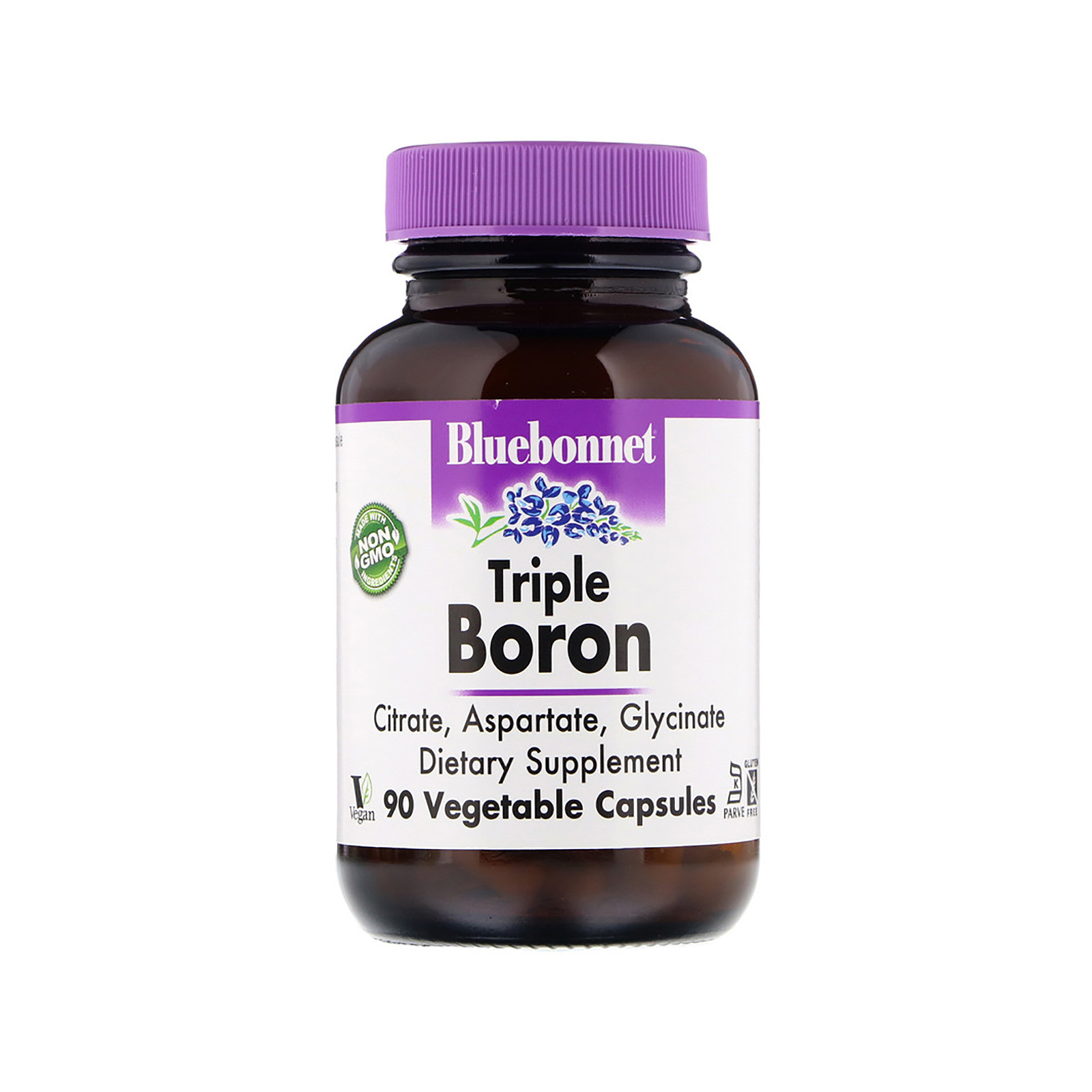 Мінерали Bluebonnet Nutrition Потрійний бор 3мг, Triple Boron, 90 вегетаріанських капсул (BLB-00685)