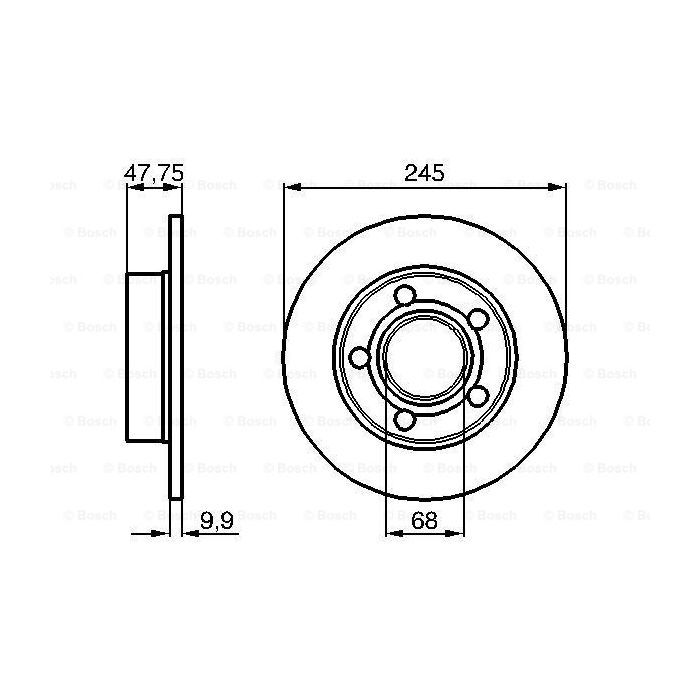 Гальмівний диск Bosch 0 986 478 888 зображення 5