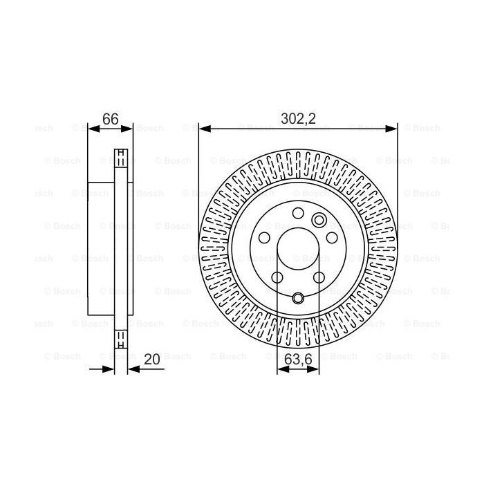 Гальмівний диск Bosch 0 986 479 U44