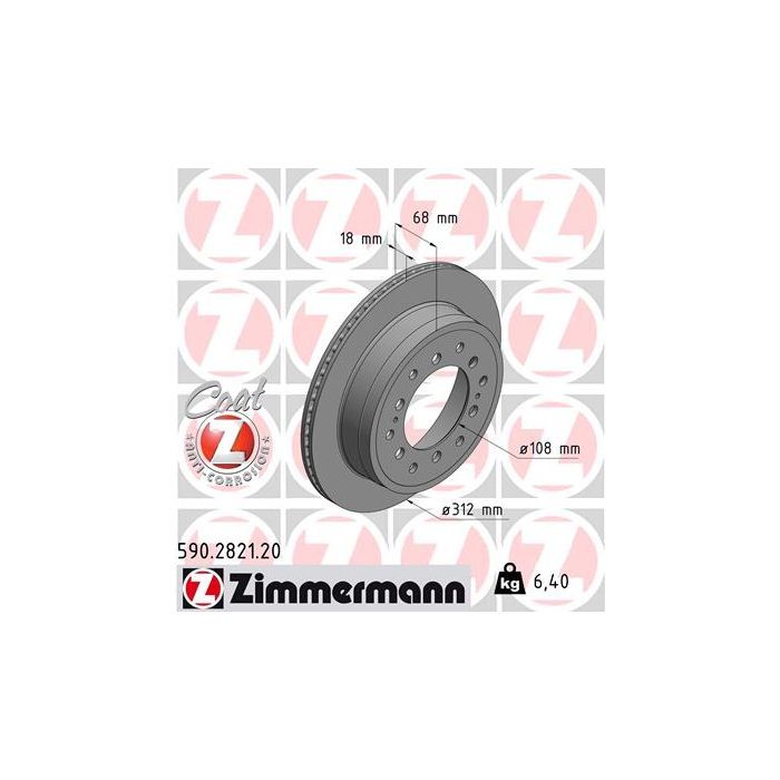 Тормозной диск ZIMMERMANN 590.2821.20