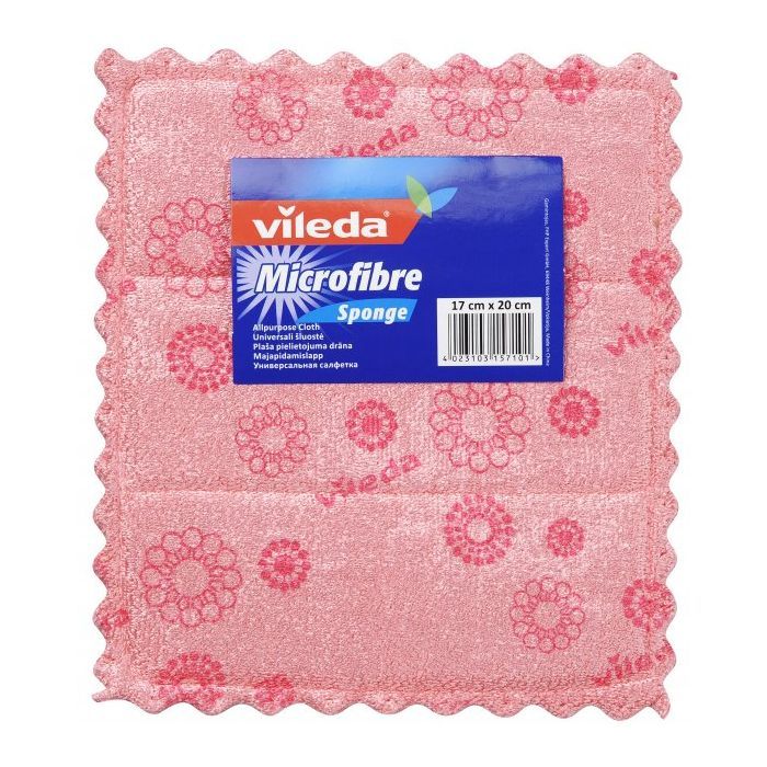 Салфетки для уборки Vileda Micro and Sponge для посуды 1 шт. (4023103157101) изображение 2