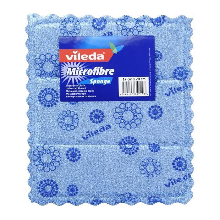 Салфетки для уборки Vileda Micro and Sponge для посуды 1 шт. (4023103157101) изображение 4