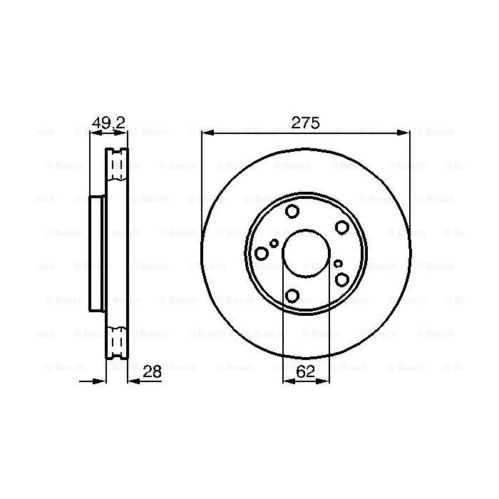 Тормозной диск Bosch 0 986 478 632 изображение 5