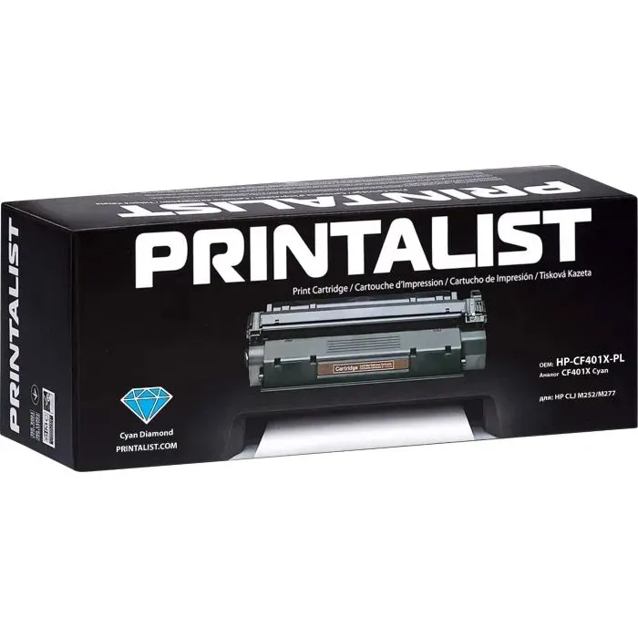 Картридж Printalist HP LJ M252/M277/ CF401X Cyan (HP-CF401X-PL) зображення 2
