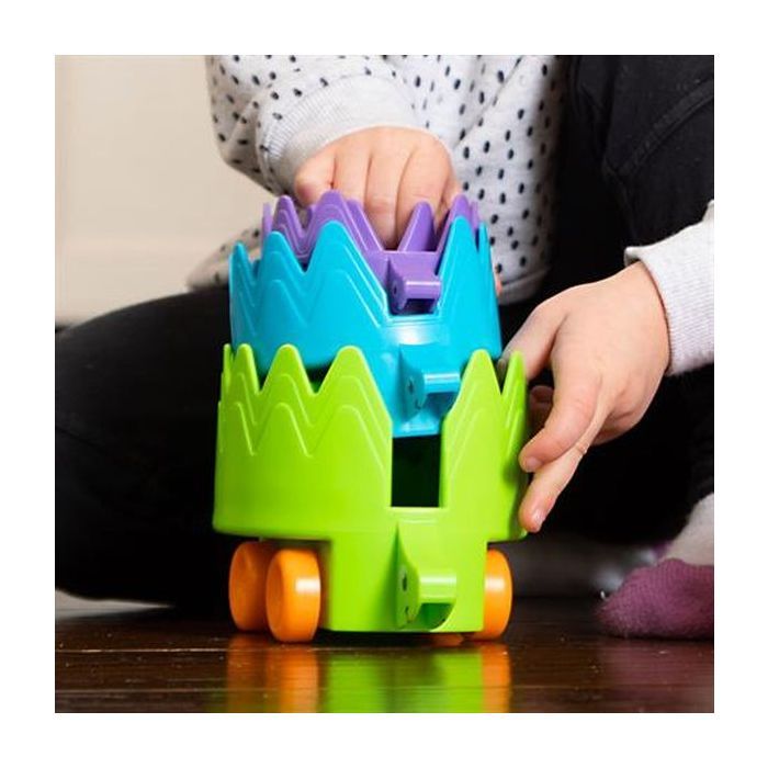Розвиваюча іграшка Fat Brain Toys Пірамідка на колесах Їжачки Hiding Hedgehogs (F223ML) зображення 4