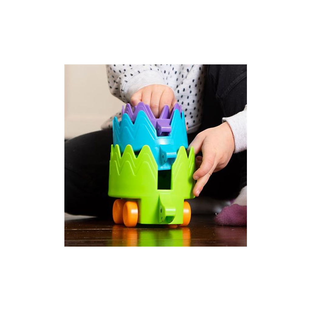 Розвиваюча іграшка Fat Brain Toys Пірамідка на колесах Їжачки Hiding Hedgehogs (F223ML) зображення 4
