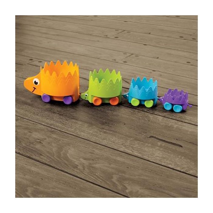 Розвиваюча іграшка Fat Brain Toys Пірамідка на колесах Їжачки Hiding Hedgehogs (F223ML) зображення 5
