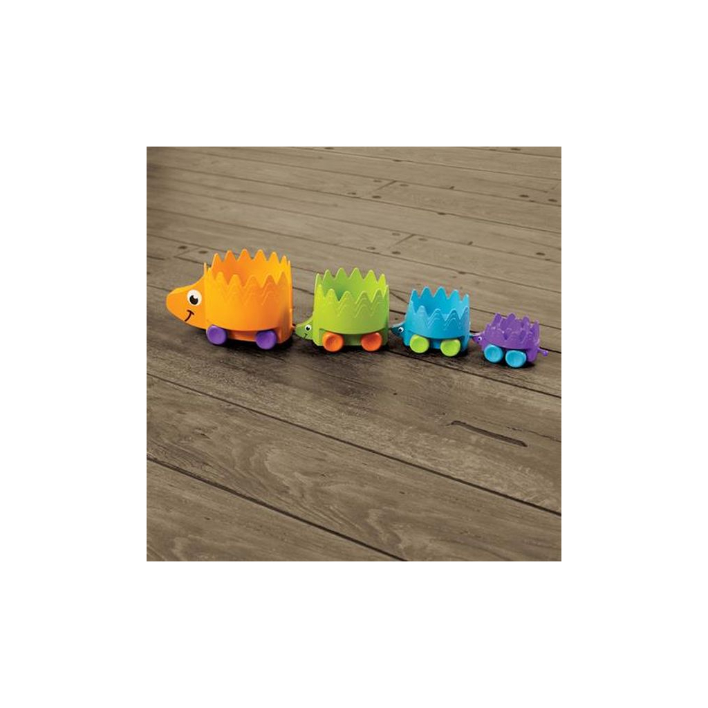 Розвиваюча іграшка Fat Brain Toys Пірамідка на колесах Їжачки Hiding Hedgehogs (F223ML) зображення 5