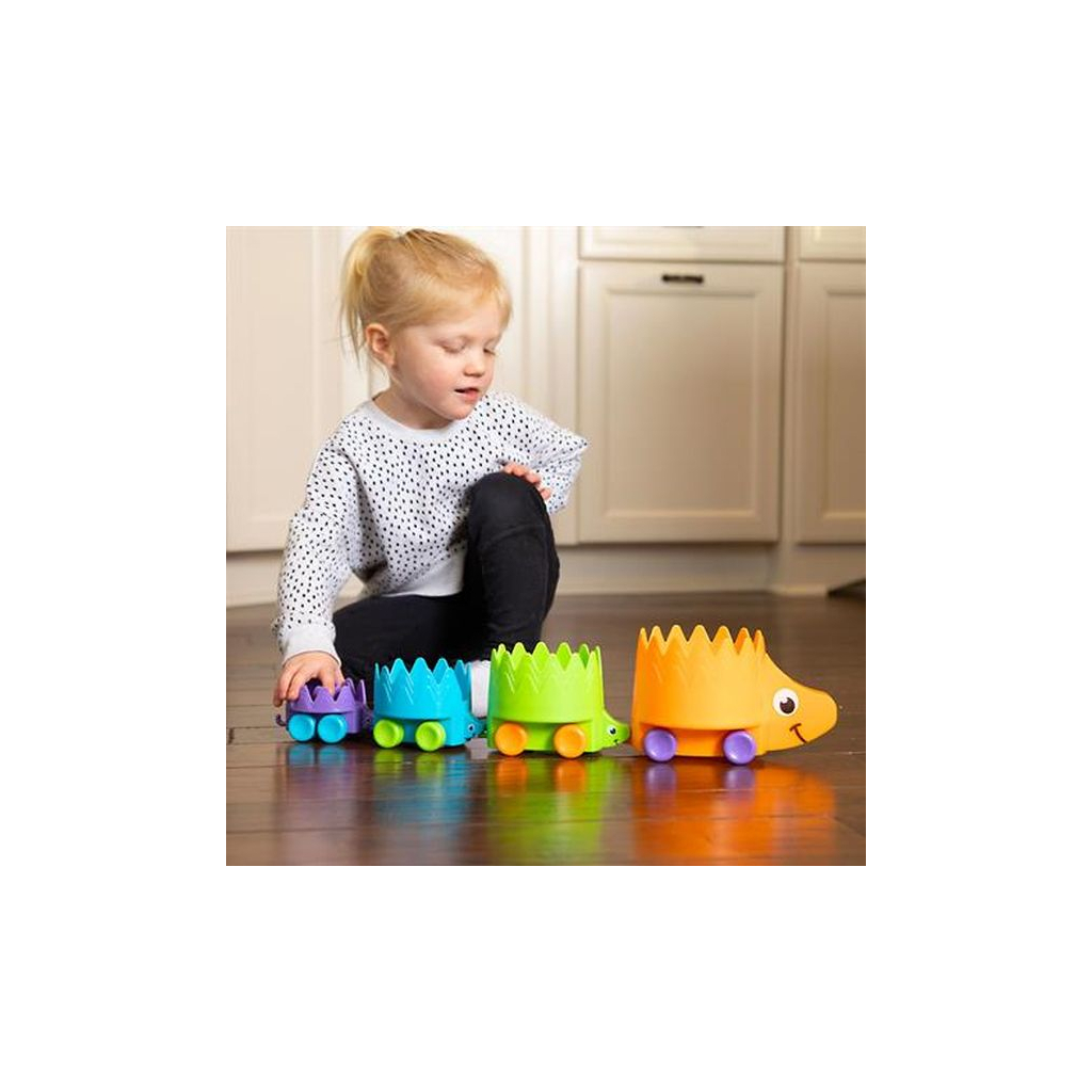 Розвиваюча іграшка Fat Brain Toys Пірамідка на колесах Їжачки Hiding Hedgehogs (F223ML) зображення 6