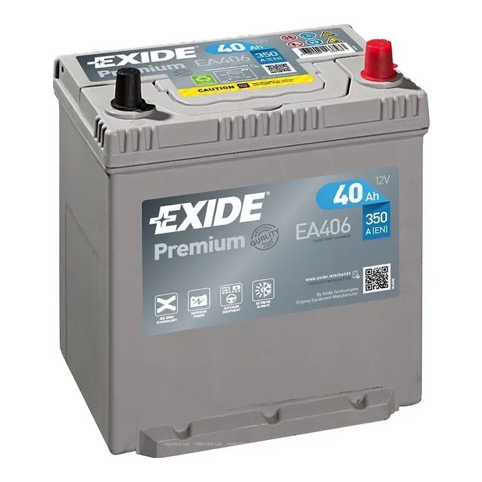 Аккумулятор автомобильный EXIDE PREMIUM 40A (EA406) изображение 2