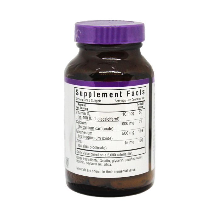 Витаминно-минеральный комплекс Bluebonnet Nutrition Кальций Магний + Цинк, 60 желатиновых капсул (BLB0700) изображение 2