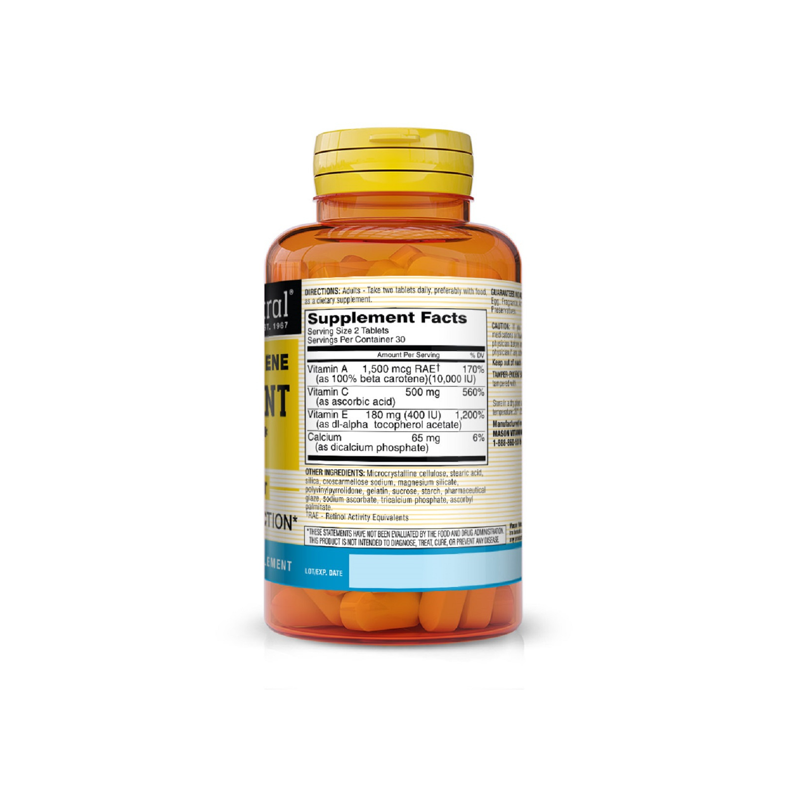 Антиоксидант Mason Natural Антиоксидант Витамины A, E, C, Vitamin E, C & Beta Carotene, (MAV11765) изображение 2