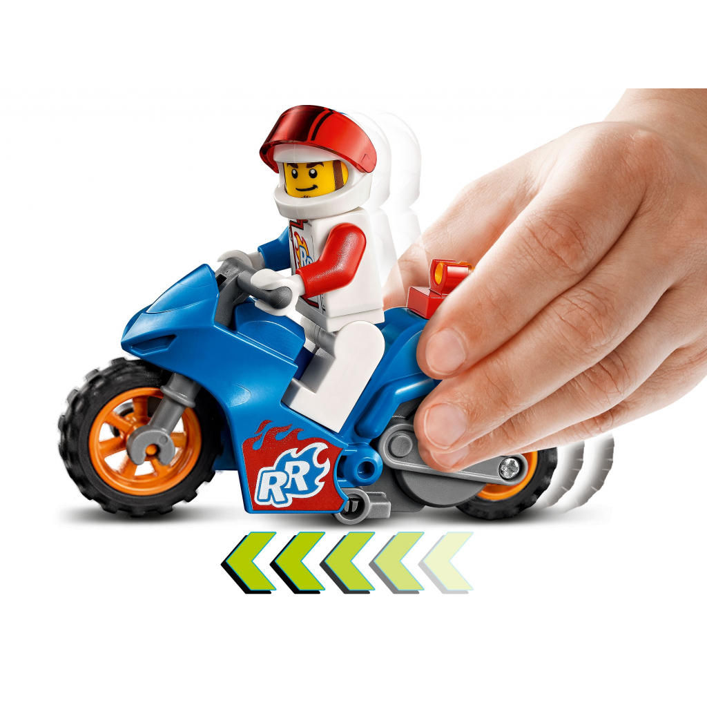 Конструктор LEGO City Stunt Реактивный трюковый мотоцикл 14 деталей (60298) изображение 4