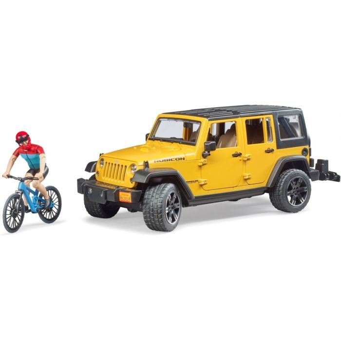 Спецтехника Bruder Джип Jeep Rubicon с фигуркой велосипедиста на спортивном бай (02543) изображение 2