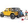 Спецтехника Bruder Джип Jeep Rubicon с фигуркой велосипедиста на спортивном бай (02543) изображение 5