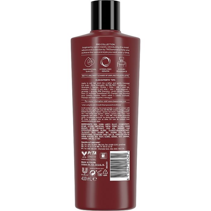 Шампунь Tresemme Keratin Smooth Розгладжувальний 400 мл (8710447224342/8710522323007) зображення 2