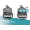 Кабель мультимедийный Display Port to Display Port 2.0m UHD 4K Digitus (DB-340100-020-S) изображение 4
