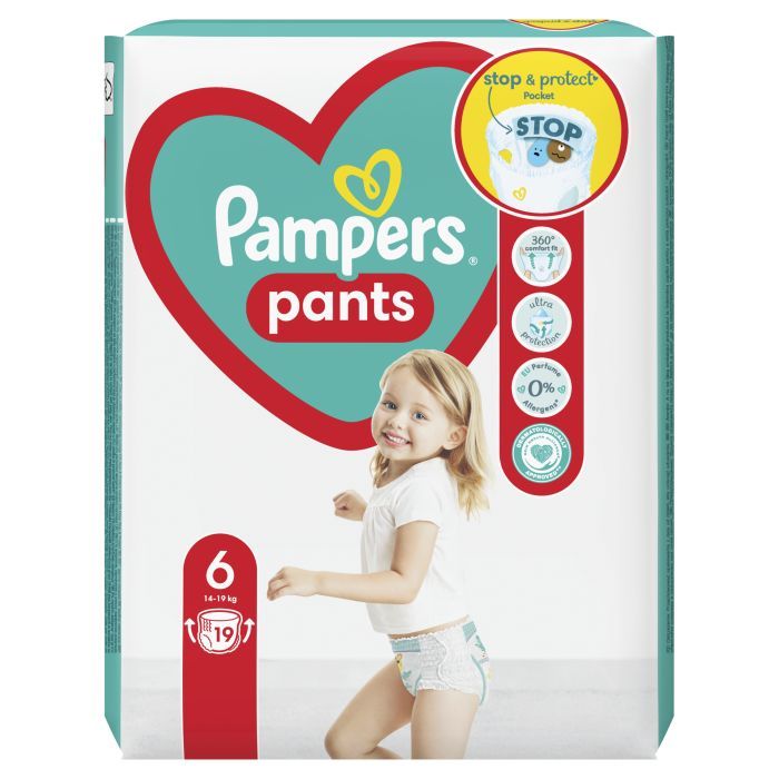 Подгузники Pampers трусики Pants Giant Размер 6 (14-19 кг) 132 шт (8006540068632) изображение 2