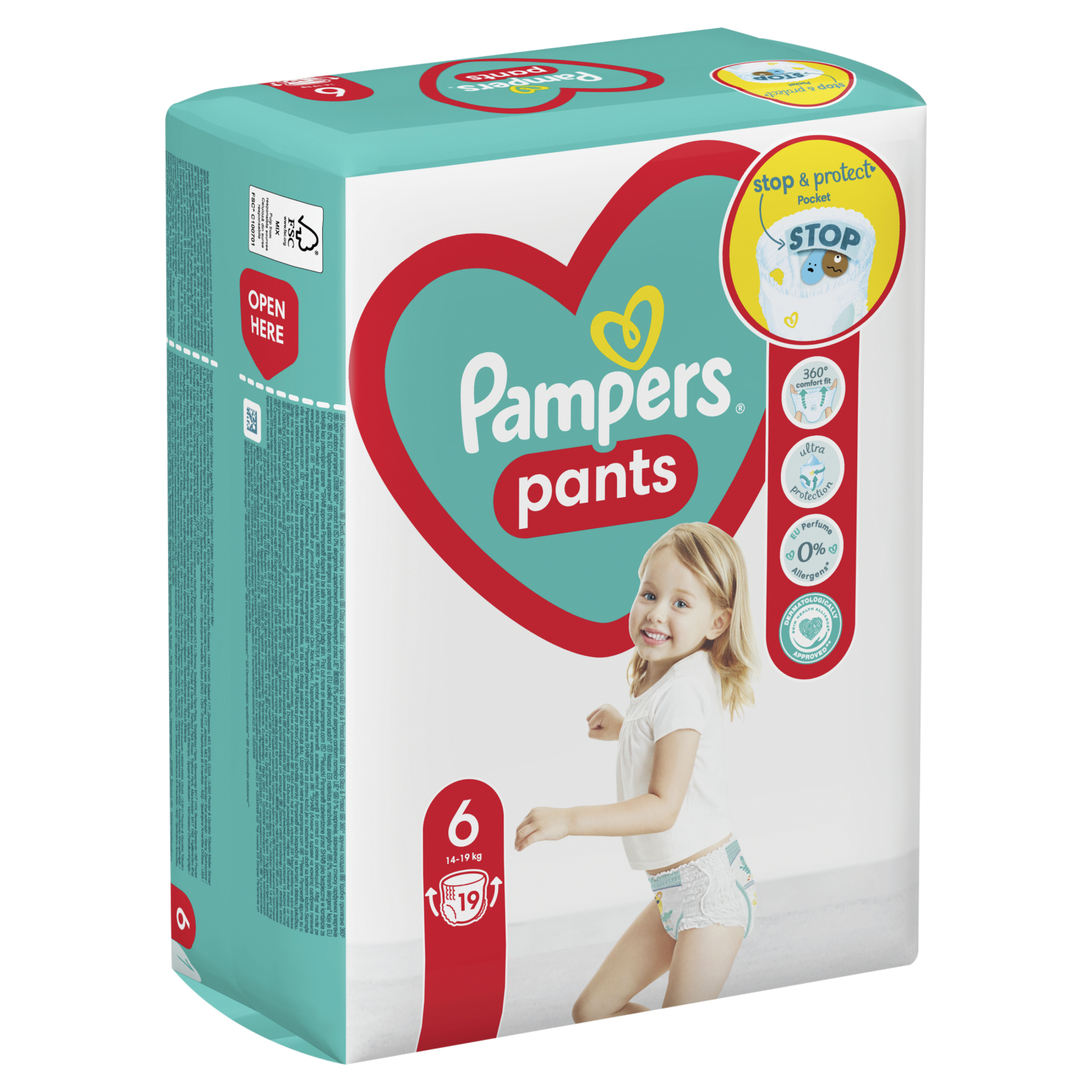 Підгузки Pampers трусики Pants Giant Розмір 6 (14-19 кг) 19 шт (8006540067802) зображення 3