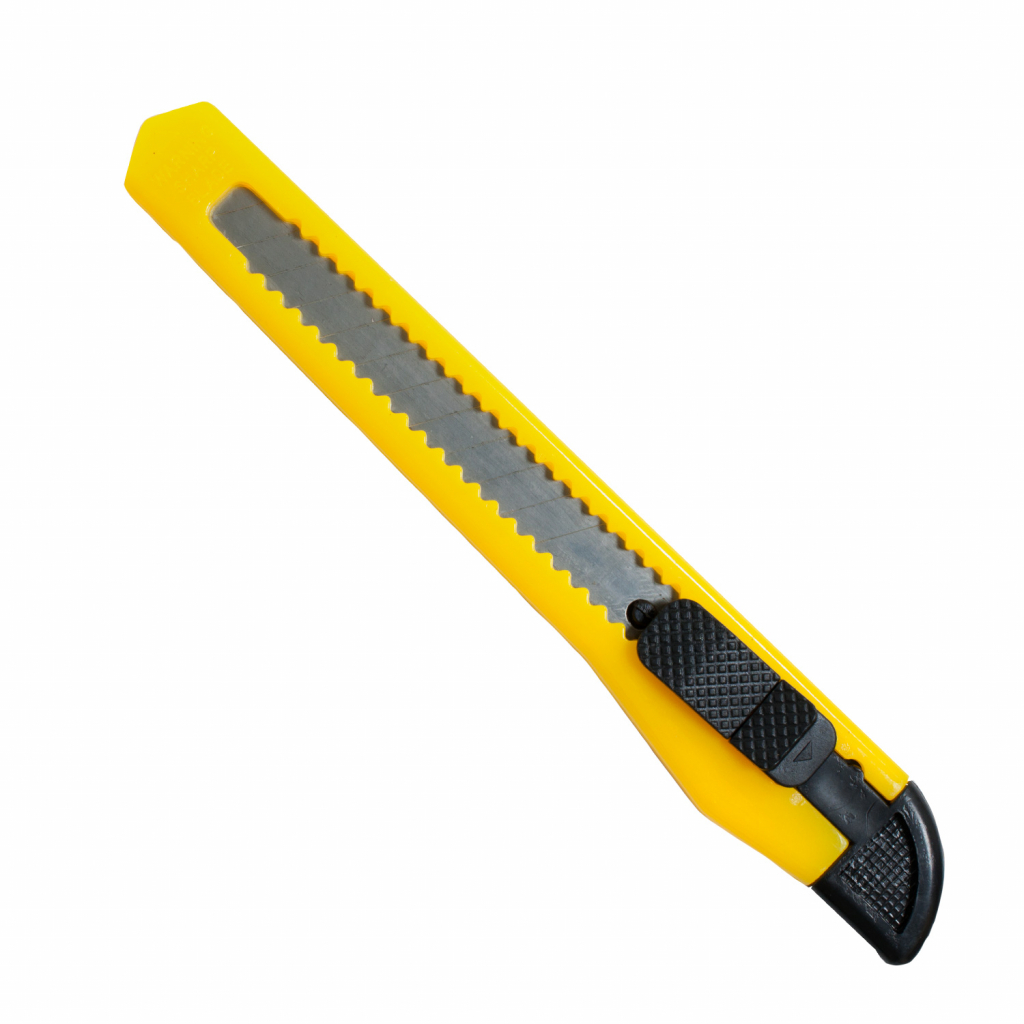 Нож канцелярский H-Tone 9 мм желтый (KNIFE-HT-JJ40610-9)